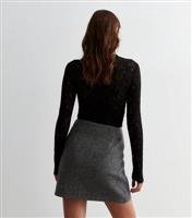 Women's Grey Woven Mini Skirt New Look