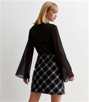 Black Check Print High Waist Mini Skirt New Look