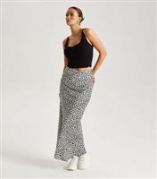 Women's Geometric Satin Maxi Skirt Urban Bliss New Look