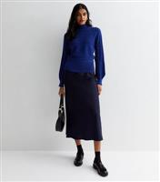Women's Bright Blue Knit Batwing Jumper Sunshine Soul New Look