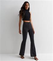 Women's Black Flared Joggers ONLY New Look