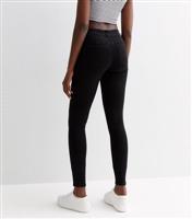 Women's Tall Washed Black Mid Rise Amie Skinny Jeans New Look