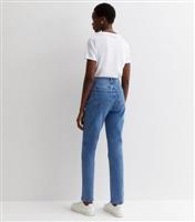 Women's Tall Blue Ankle Grazing Hannah Straight Leg Jeans New Look