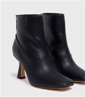 Women's Black Leather-Look Stiletto Heel Boots London Rebel New Look