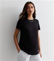 Women's Maternity Black Cotton Short Sleeve T-Shirt New Look