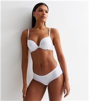 Women's White Zebra Lace Push Up Bra New Look