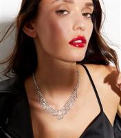 Crystal Diamant Scallop Necklace New Look