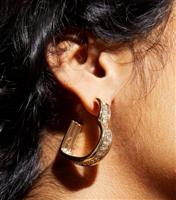 Gold Diamant Heart Hoop Earrings New Look