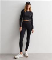 Women's Black High Waist Sports Leggings New Look