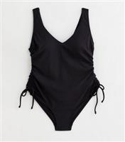 Women's Plus Size Black Ruched Side Swimsuit Curves New Look
