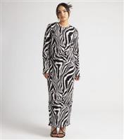 Women's Black Zebra Print Midaxi Dress Urban Bliss New Look