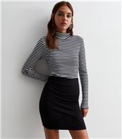 Women's Black High Waist Mini Tube Skirt New Look