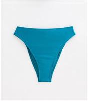 Women's Blue High Waist Bikini Bottoms New Look