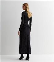 Women's Black Animal Print Midaxi Skirt Urban Bliss New Look