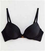 Women's Black Plunge Underwired Bikini Top New Look