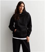Women's Black Pocket Front Hoodie New Look