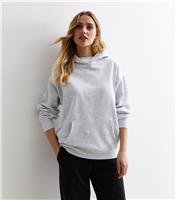 Women's Pale Grey Pocket Front Hoodie New Look