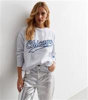Women's Pale Grey Chicago Logo Sweatshirt New Look