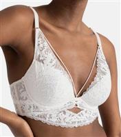 Women's Cream Lace Plunge Bra Dorina New Look