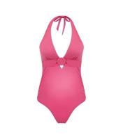 Women's Maternity Mid Pink Halter Swimsuit Dorina New Look