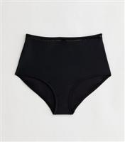 Women's Plus Size Black High Waist Bikini Bottoms Curves New Look