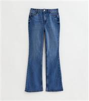 Women's Petite Blue Waist Enhance Quinn Bootcut Jeans New Look