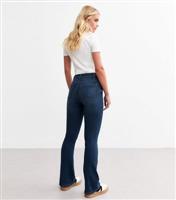 Women's Petite Blue Waist Enhance Quinn Bootcut Jeans New Look