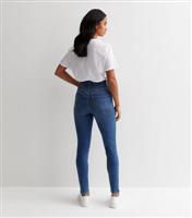 Women's Petite Blue Lift & Shape High Waist Yazmin Skinny Jeans New Look