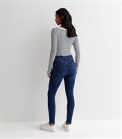 Women's Petite Blue Mid Rise Lift & Shape Emilee Jeggings New Look