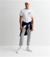 Men's White Cotton NY Downtown Front and Back Logo T-Shirt New Look