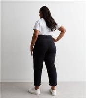 Women's Plus Size Black High Waist Tori Mom Jeans Curves New Look
