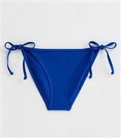 Women's Blue Tie Side Bikini Bottoms New Look