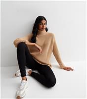 Women's Camel Stitch Knit High Neck Jumper New Look