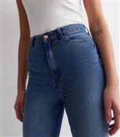 Women's Tall Blue Waist Enhance Quinn Bootcut Jeans New Look