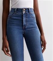 Women's Tall Blue High Waist Yazmin Skinny Jeans New Look