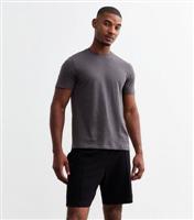 Men's Black Relaxed Fit Cotton Pintuck Drawstring Shorts New Look
