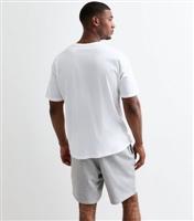 Men's Grey Relaxed Fit Drawstring Jersey Shorts New Look