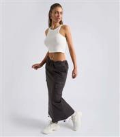Women's Dark Grey Parachute Midi Skirt Urban Bliss New Look