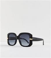 Black Square Frame Sunglasses New Look