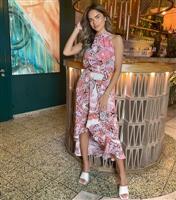 Women's Multicoloured Paisley Halter Frill Midi Dress AX Paris New Look