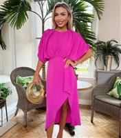 Women's Pink Batwing Midi Dress AX Paris New Look