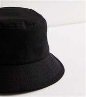 Black Cotton Bucket Hat New Look