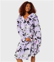 Women's Lilac Disney Nightmare Before Christmas Print Dressing Gown Skinnydip New Look