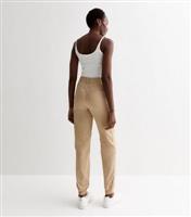 Women's Tall Stone Denim Cuffed Cargo Trousers New Look