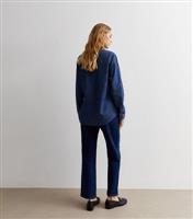 Women's Blue Long Sleeve Lightweight Denim Shirt New Look