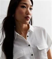 Women's Off White Short Sleeve Shirt New Look