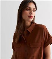 Women's Rust Short Sleeve Shirt New Look