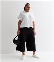 Women's Plus Size White Short Sleeve Shirt Curves New Look