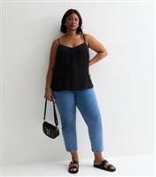 Women's Plus Size Black V Neck Cami Curves New Look