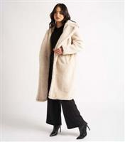 Women's Cream Teddy Coat Urban Bliss New Look